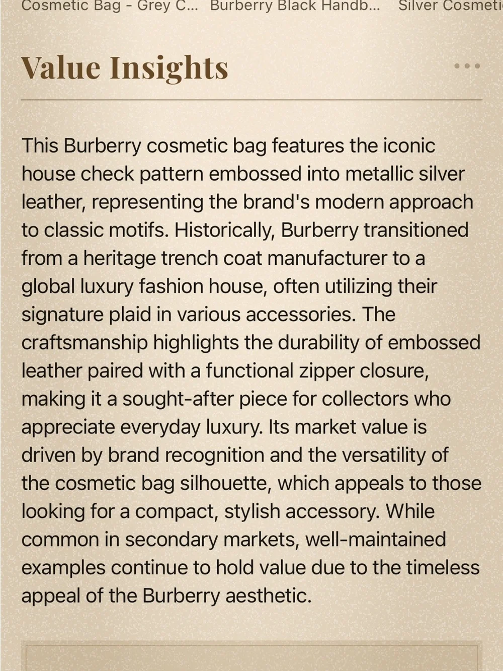 Burberry Metallic Gry/Sil Quilted LeatherZipPouch&BottegaVeneta LeatherCompactMi